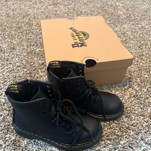 Dr. Martens Kids Black Lace-Up Boots
